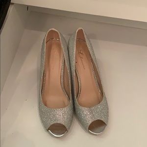 Silver sparkly shoes